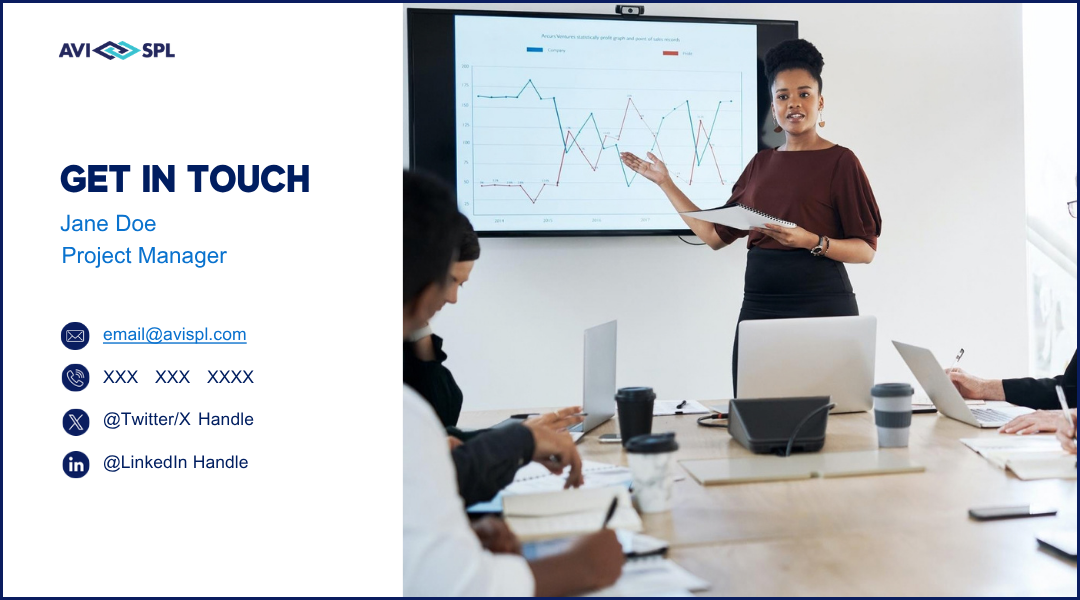 Get in touch contact slide brand example