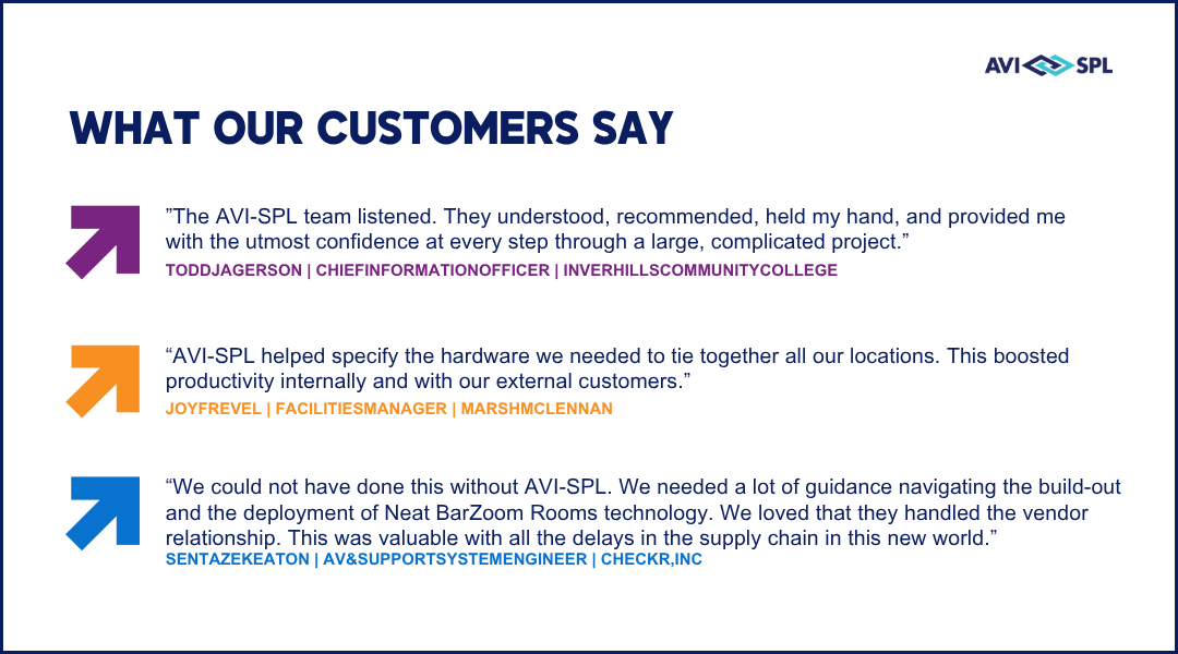 What our customers say brand example